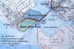 Situation du projet de port sur le secteur Sainte-Marie